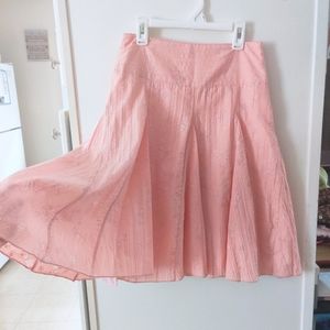 Princess Pink Floral Cottagecore Pleated Skirt